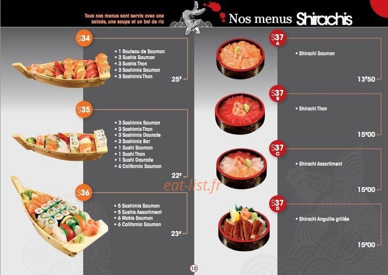 Fujiya Sushi Rive Droite — carte page 2