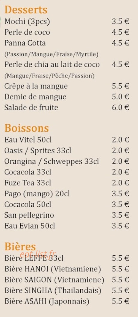 Hanoi Délices — carte page 3