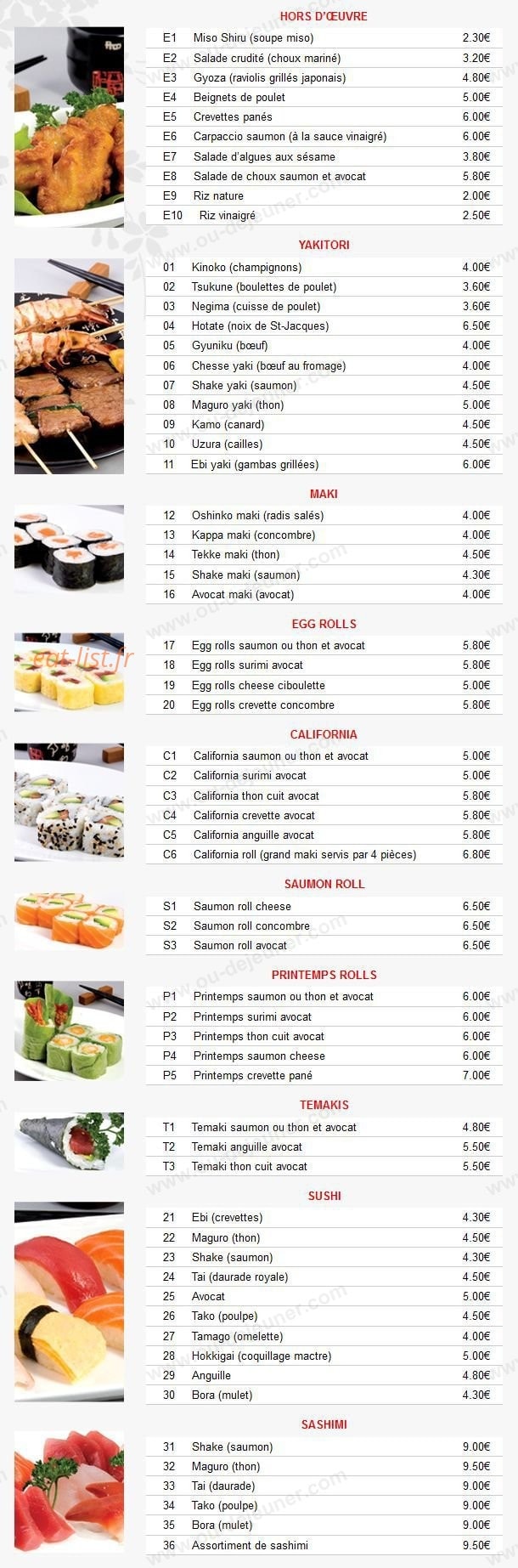 Hayashi — carte page 1