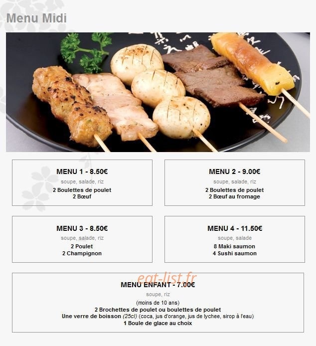 Hayashi — carte page 2