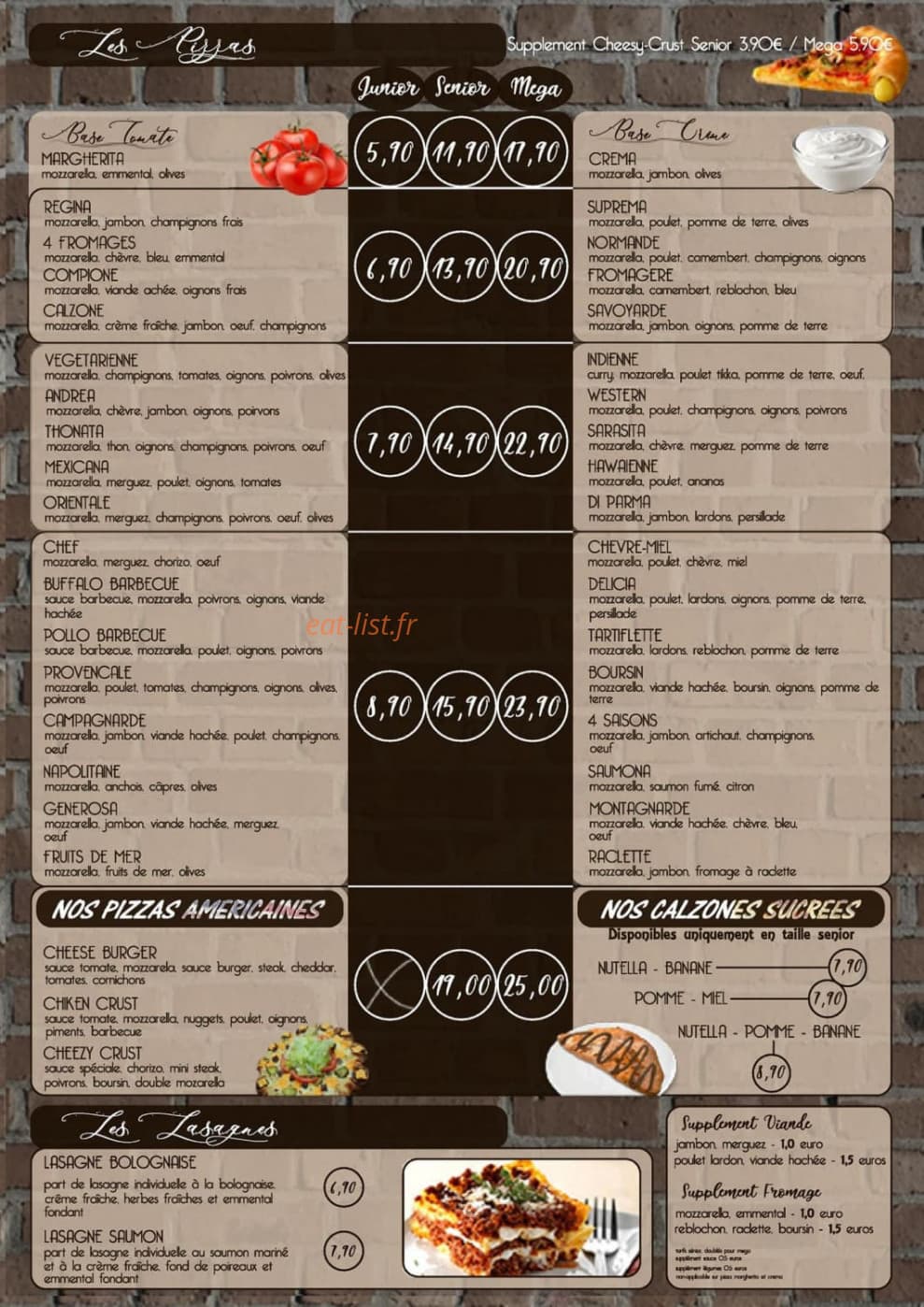 House pizza 2 — carte page 1