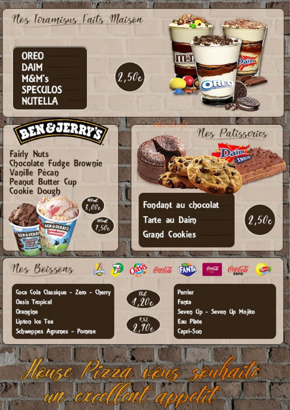 House pizza 2 — carte page 3