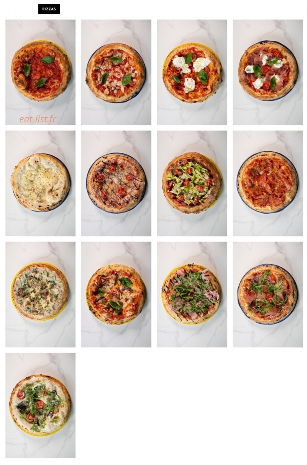 Italian Trattoria — carte page 1