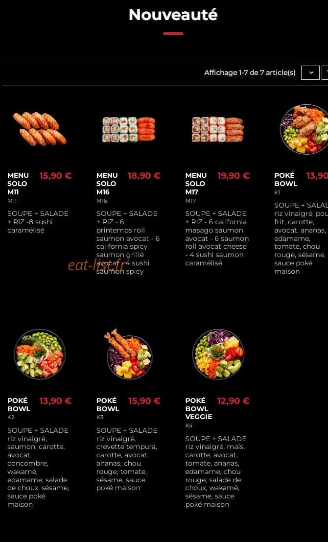 Ito Kaiten Sushi — carte page 1