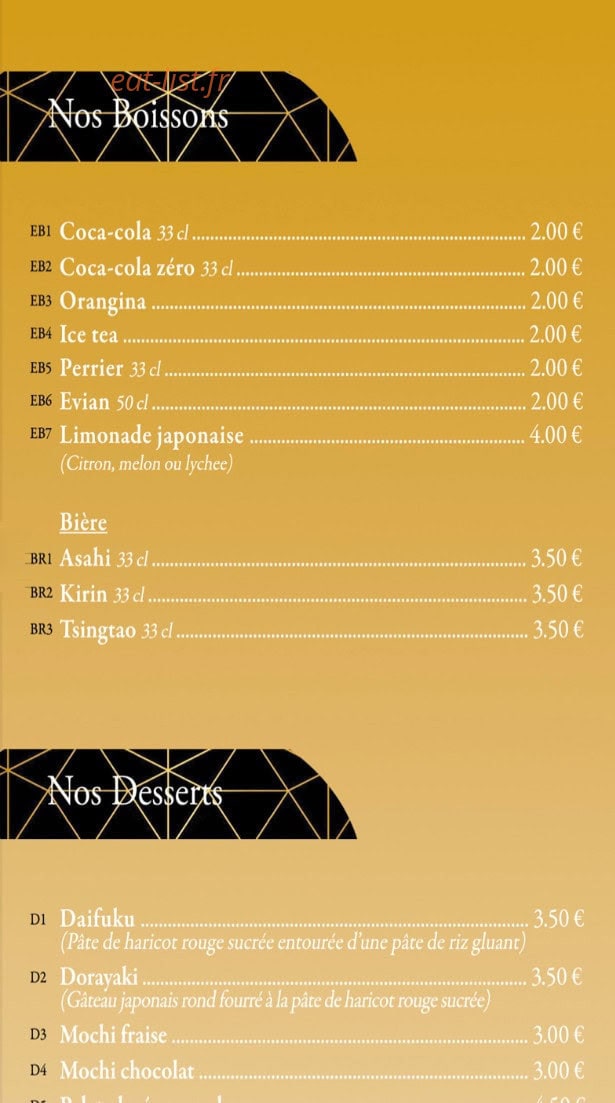 J sushi — carte page 5