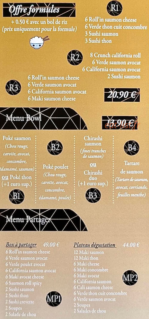J sushi — carte page 3