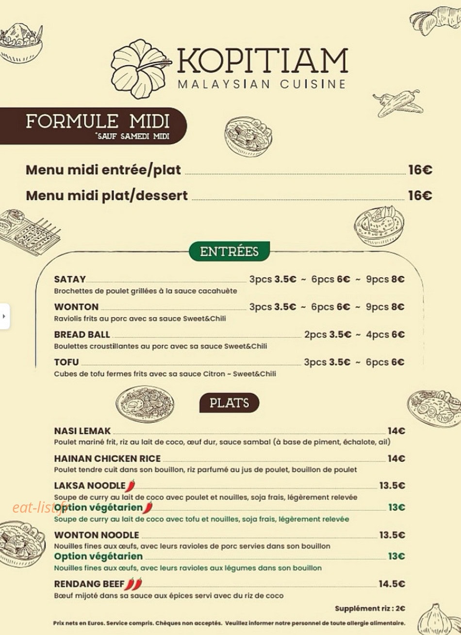 Kopitiam — carte page 1