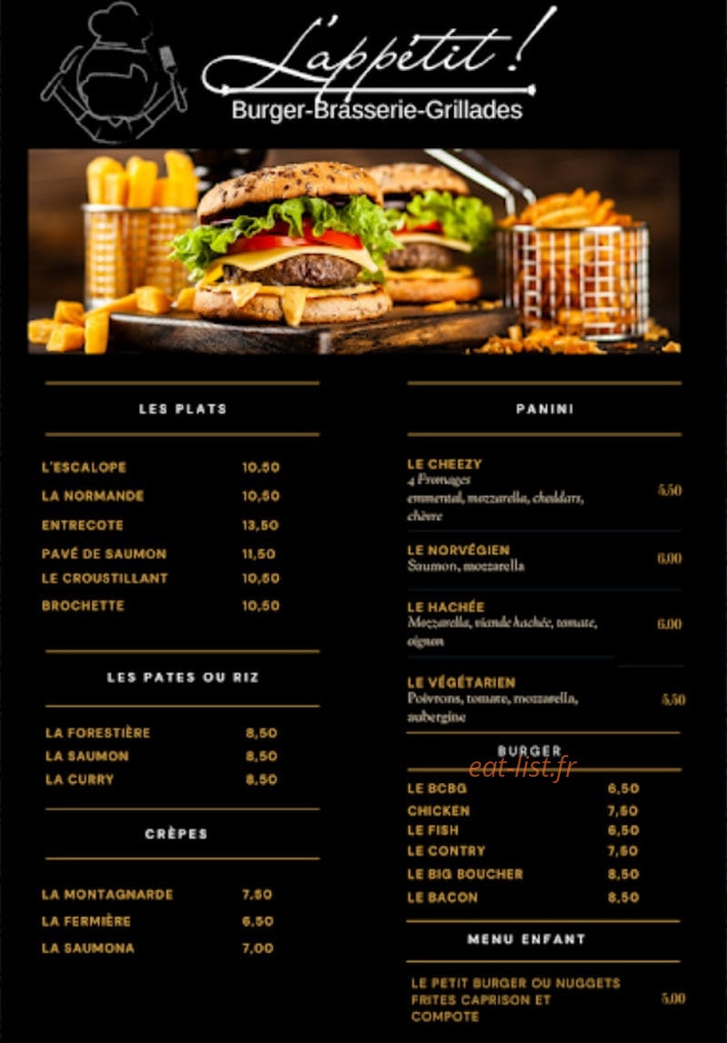 L'appetit — carte page 1
