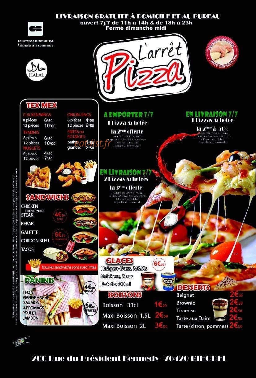 L'arrêt Pizza — carte page 1
