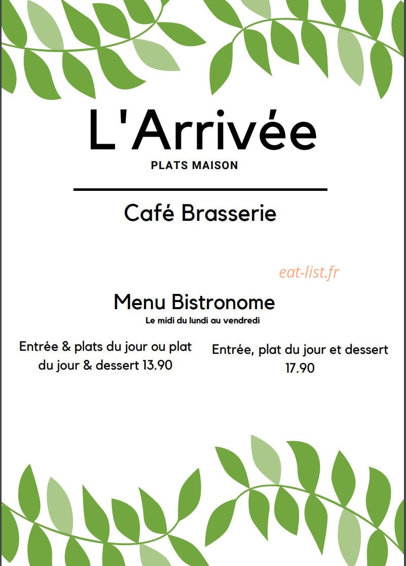 L'Arrivée — carte page 1