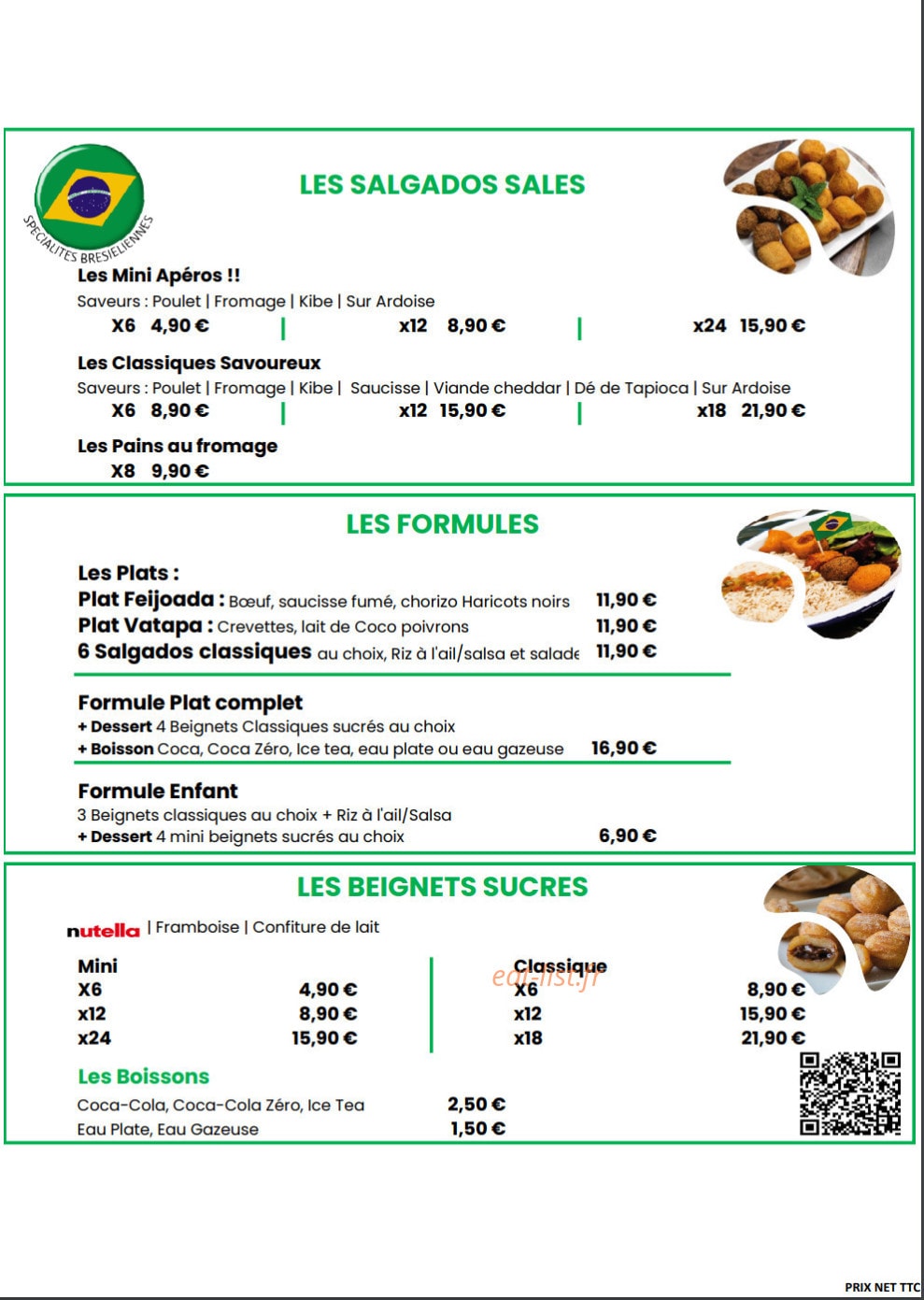 L'Entrepôt Food Hall — carte page 1