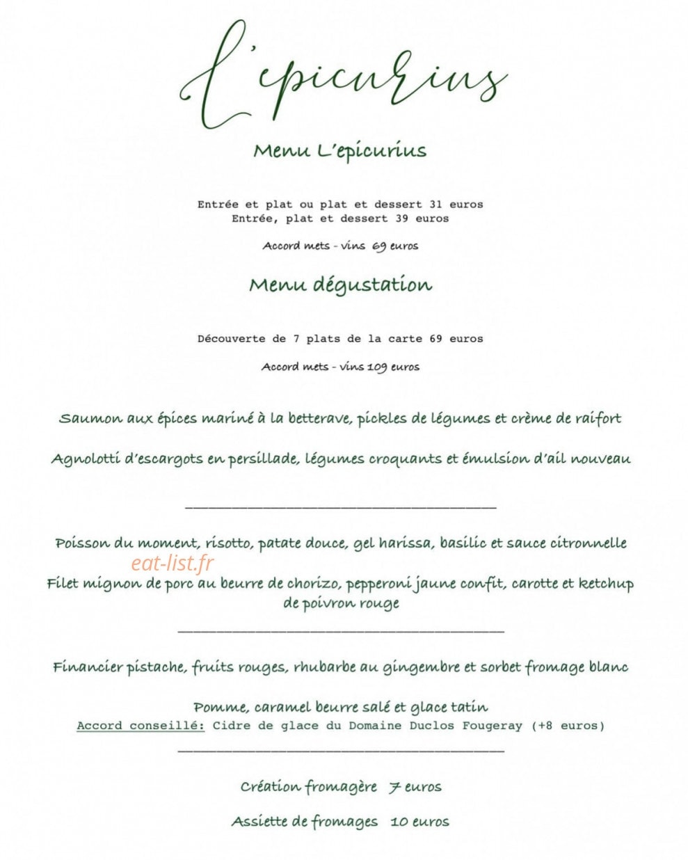 L’epicurius — carte page 1