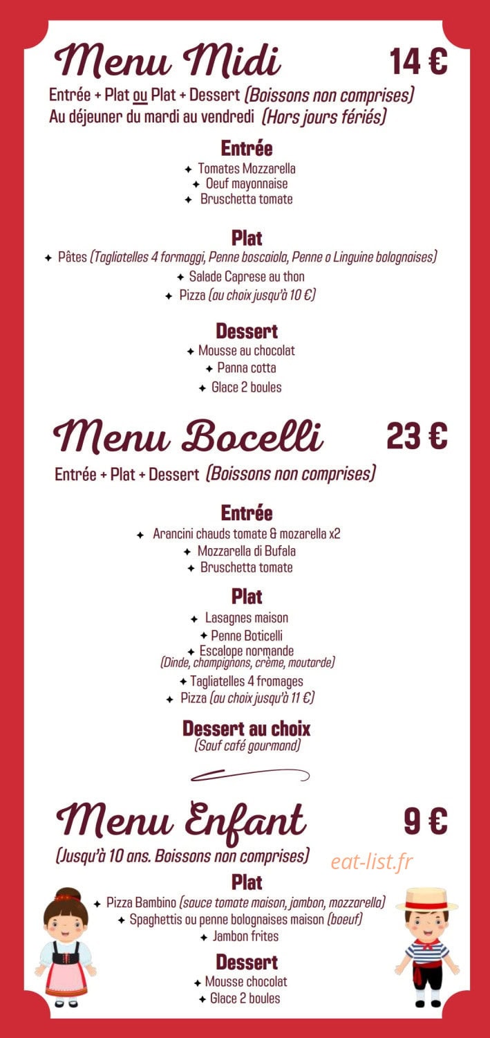 La Bocelli — carte page 4