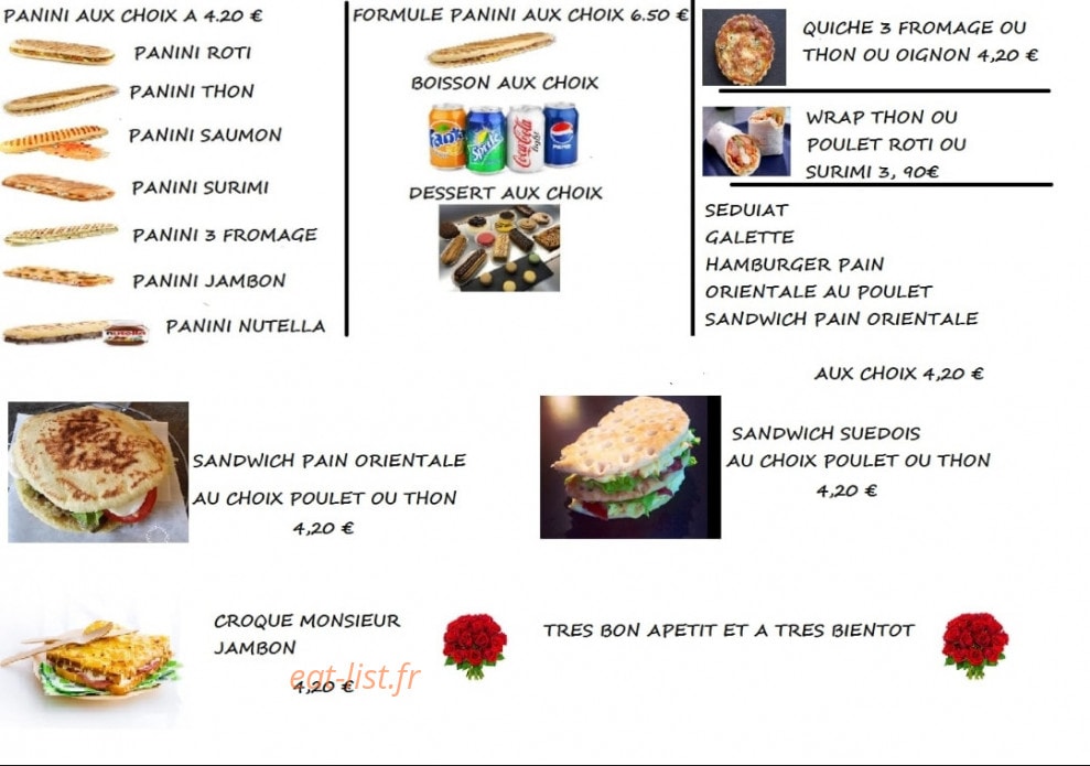 la Boulangerie de la république — carte page 1