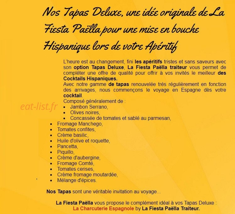 La Fiesta Paëlla — carte page 4
