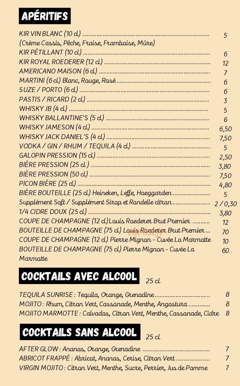 La Marmotte — carte page 5