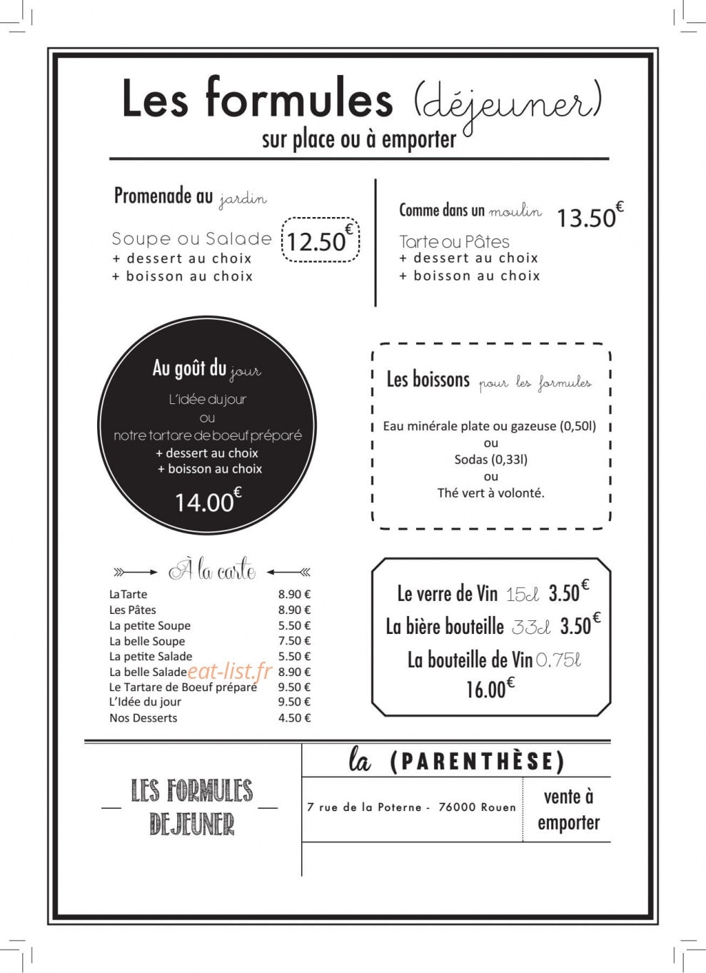 La Parenthèse — carte page 1