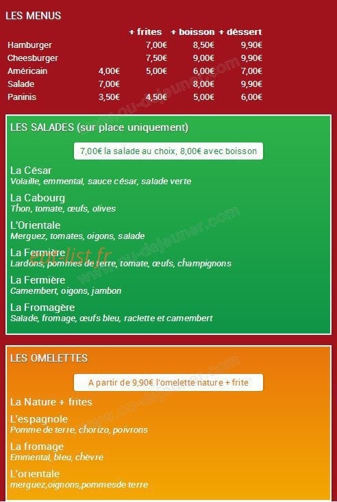 La pizzeria Des Hauts de Rouen — carte page 3
