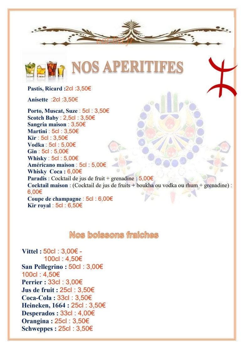 La Rose Des Sables — carte page 5