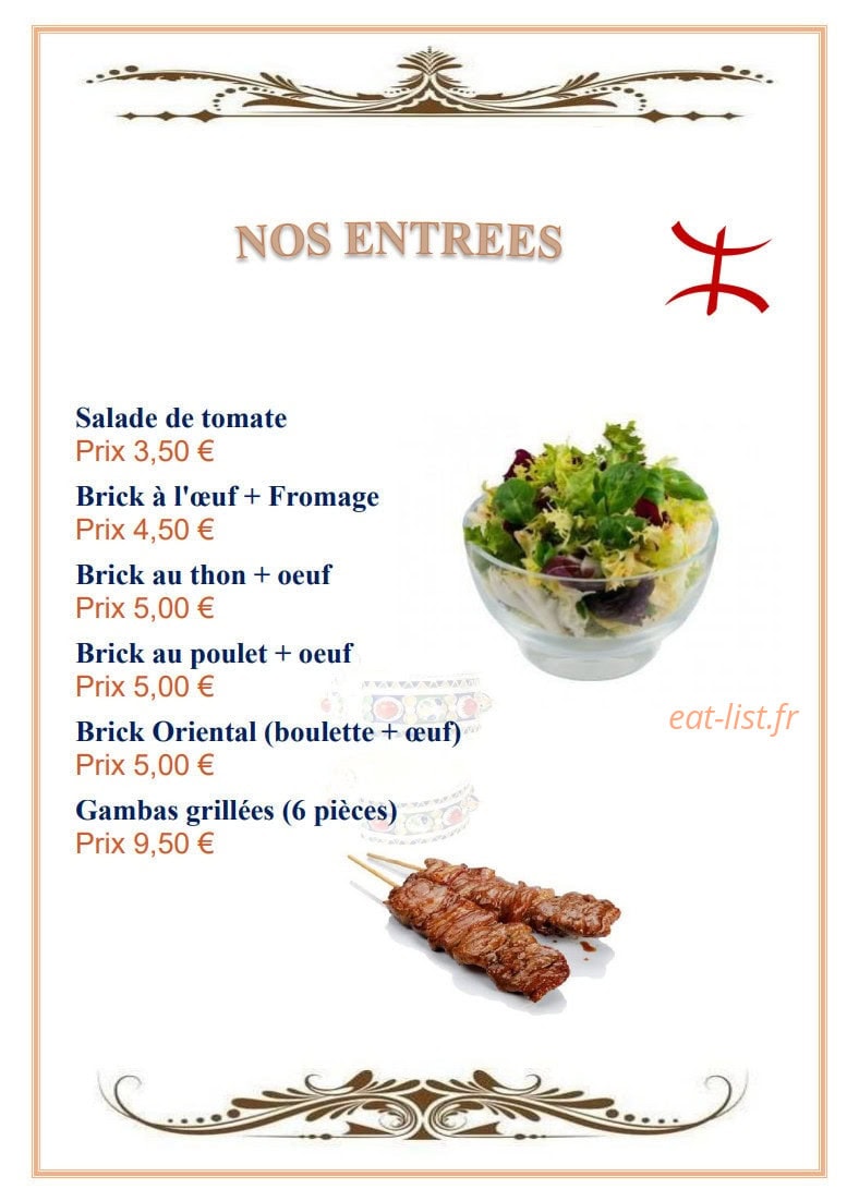 La Rose Des Sables — carte page 1