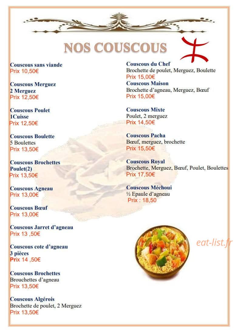 La Rose Des Sables — carte page 2