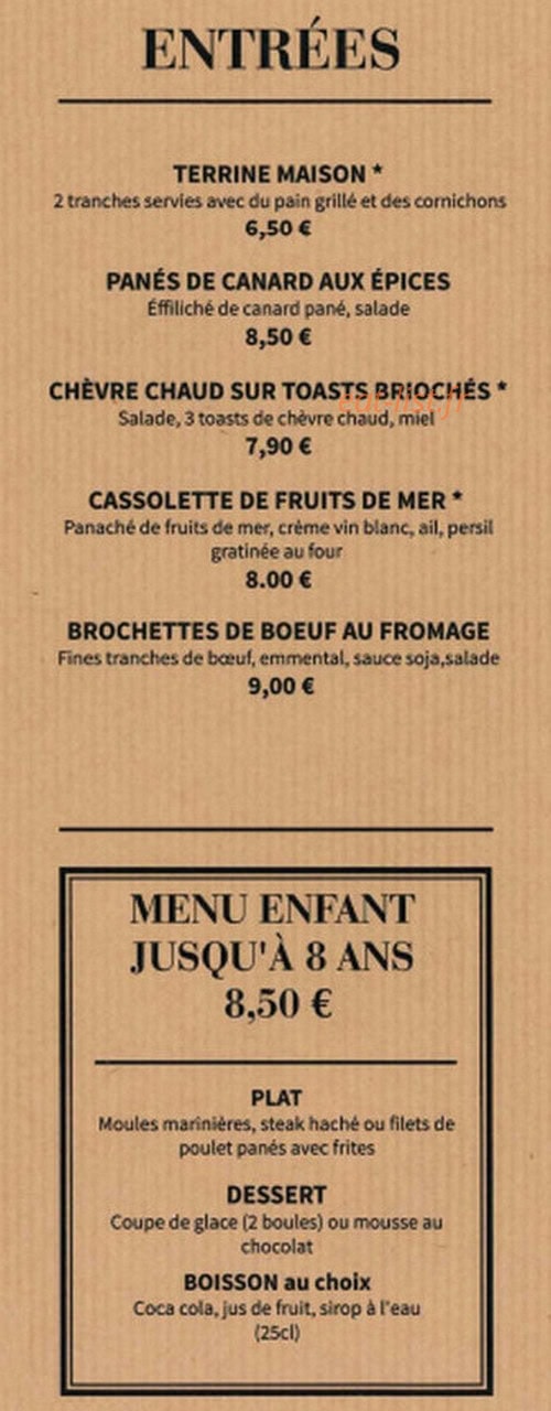 La table de Nico — carte page 1