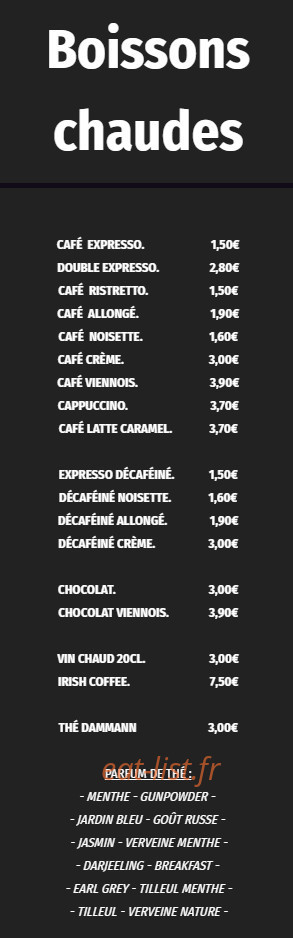 Le Bar Des Fleurs — carte page 14