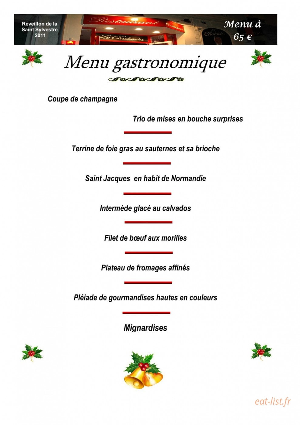 Le chabada — carte page 1