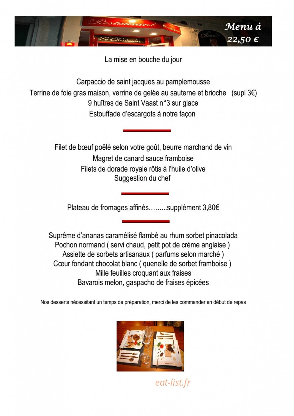 Le chabada — carte page 3