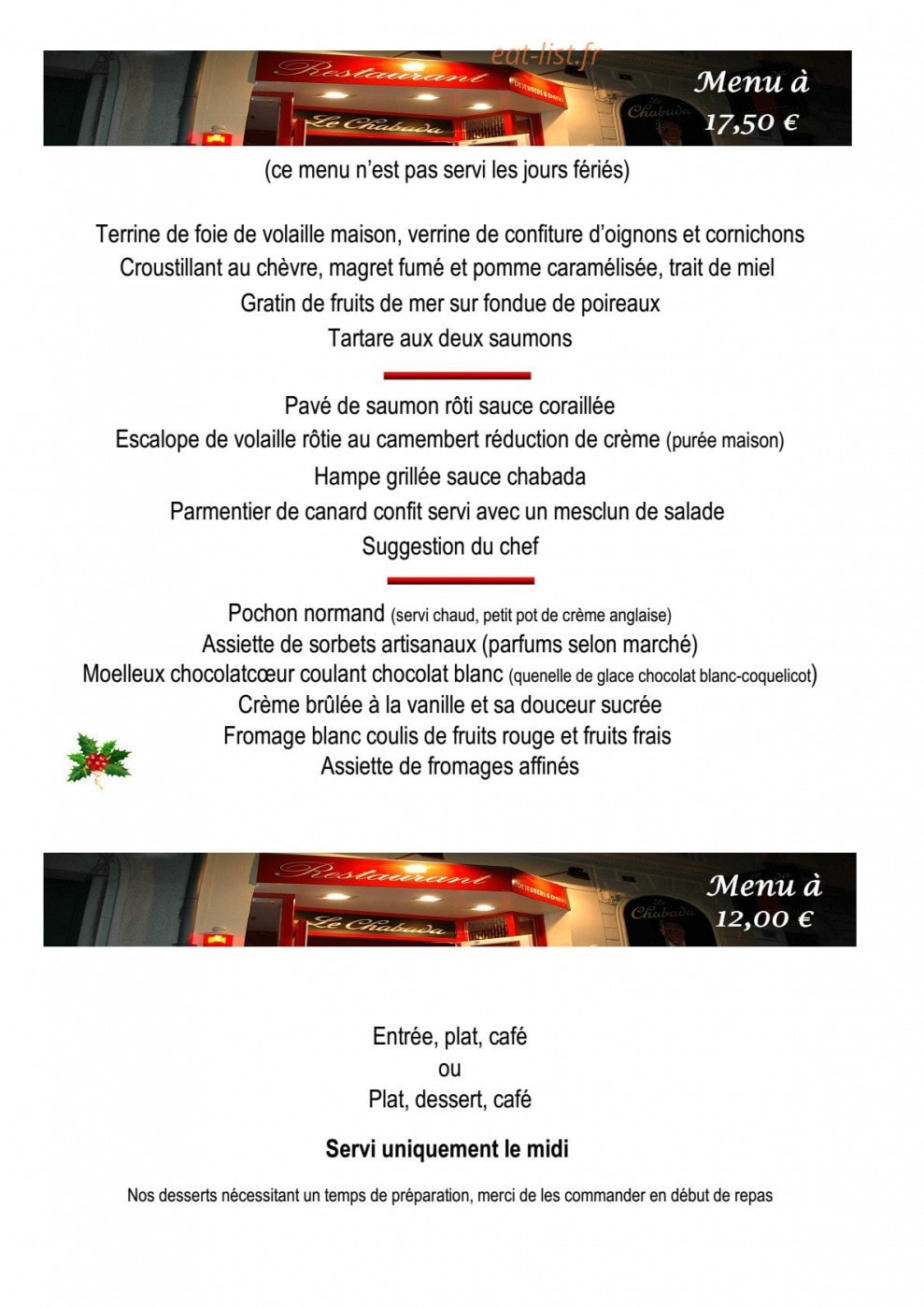 Le chabada — carte page 2