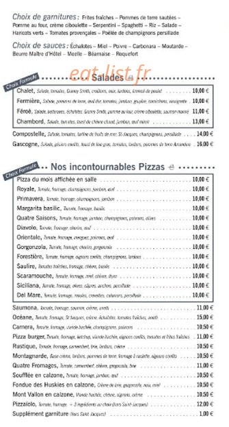 Le Chalet — carte page 3