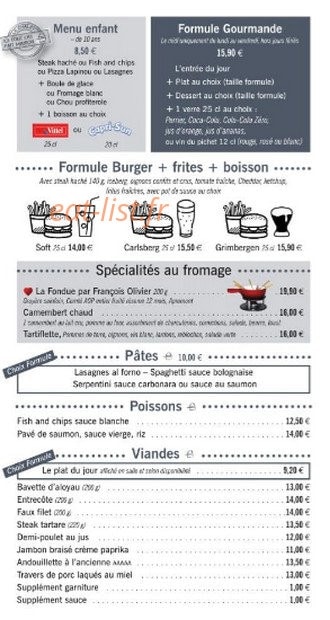 Le Chalet — carte page 2