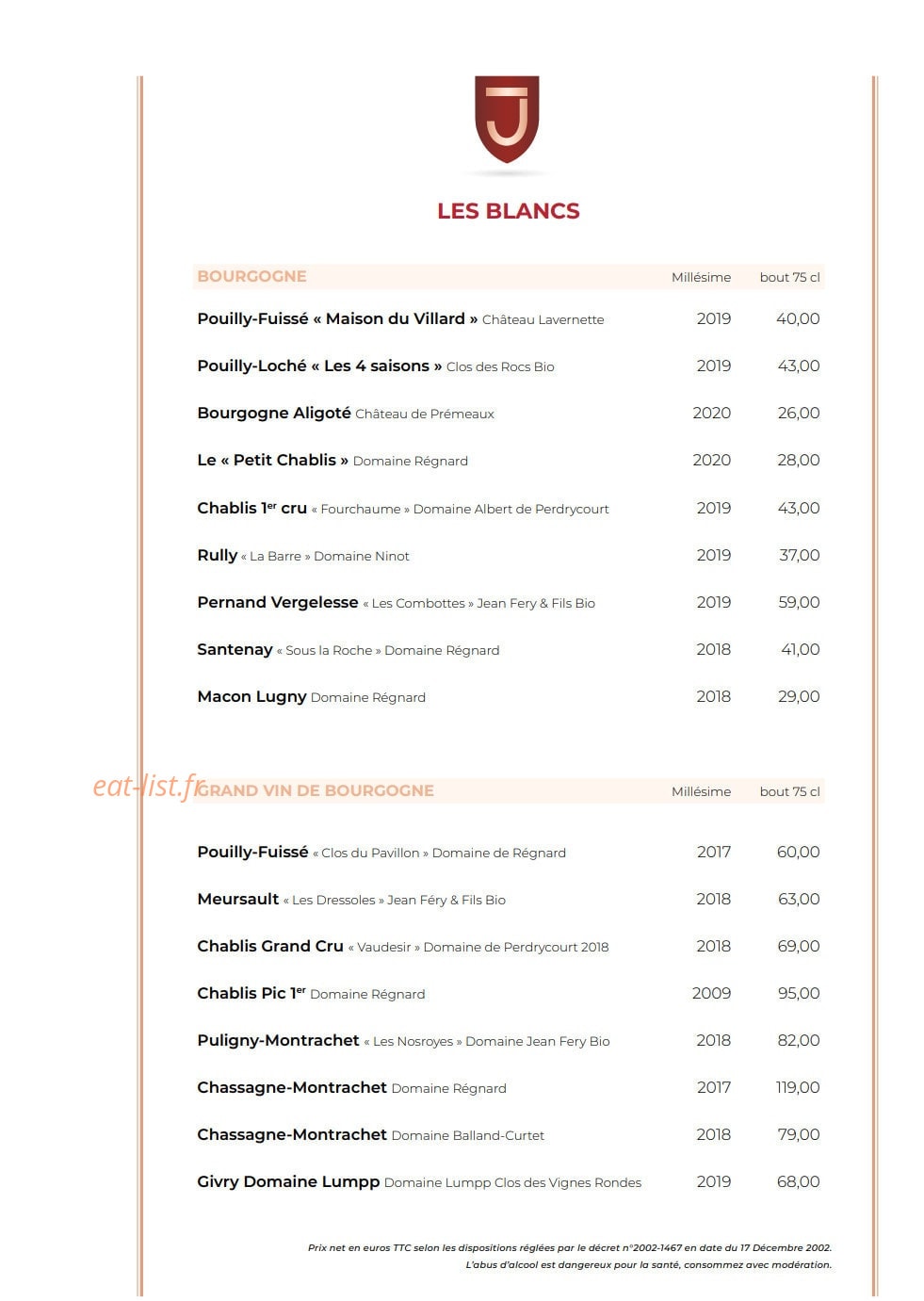 Le Jehanne — carte page 7