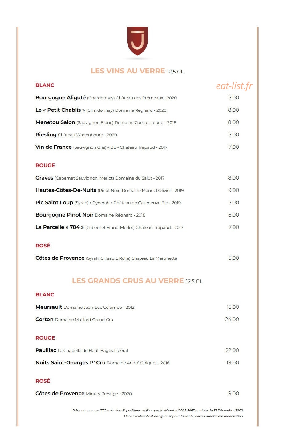 Le Jehanne — carte page 6