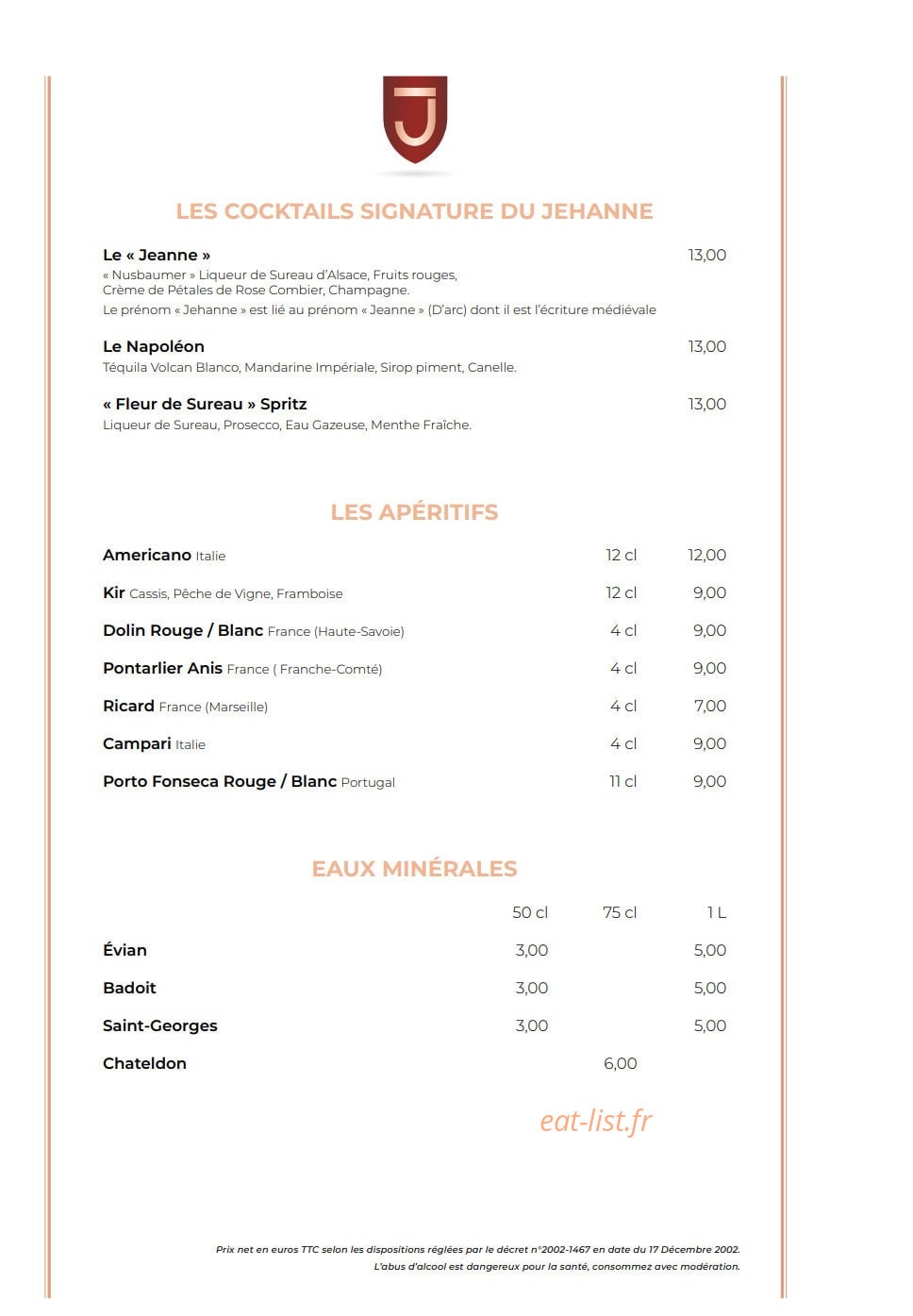 Le Jehanne — carte page 4