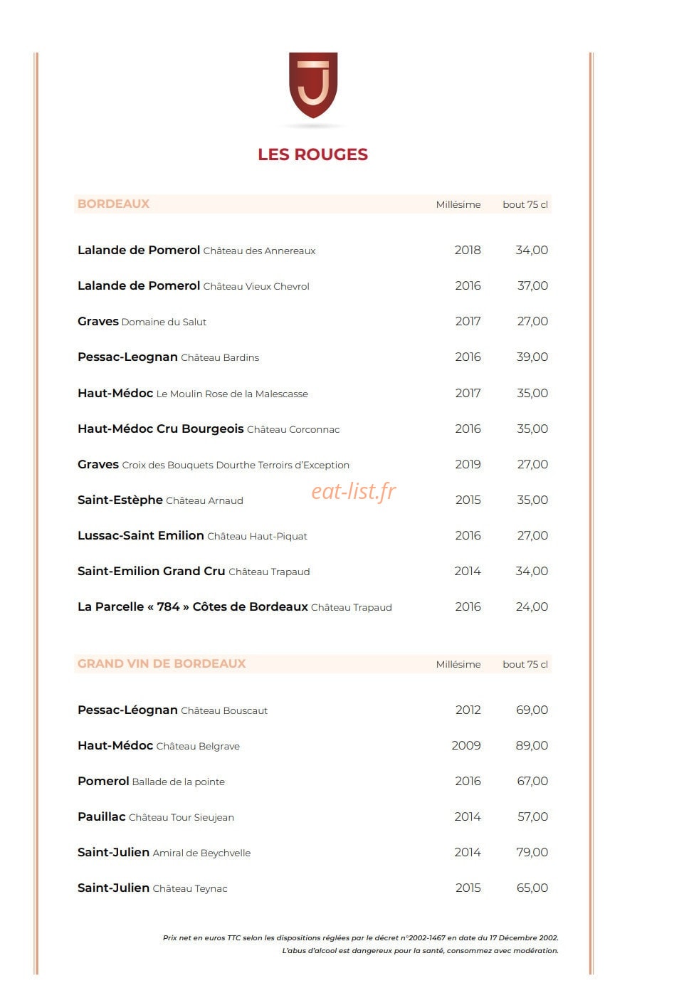 Le Jehanne — carte page 10