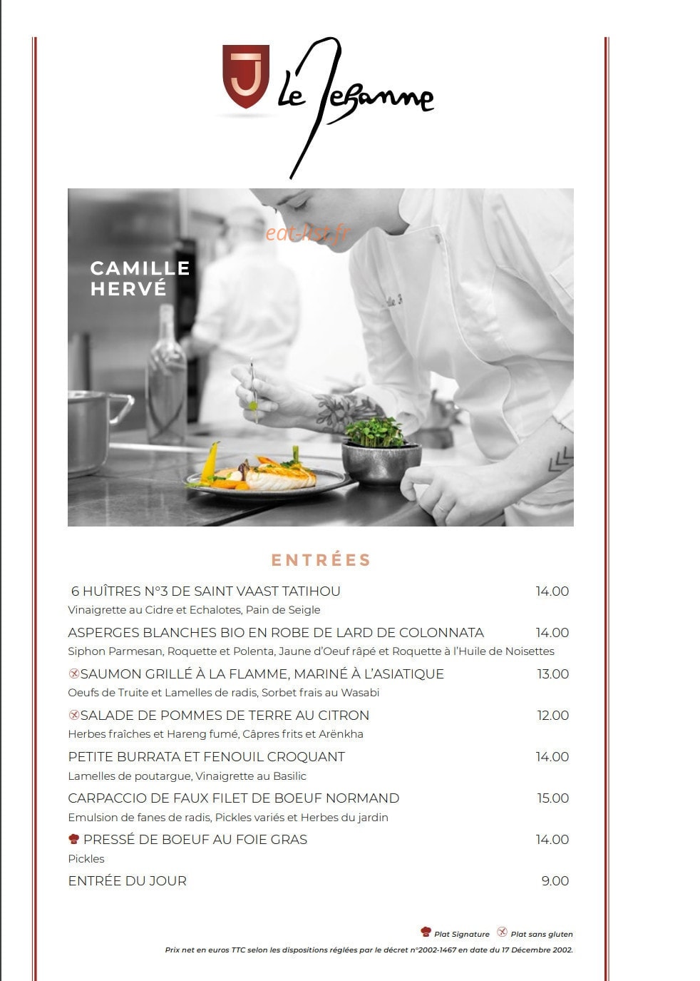 Le Jehanne — carte page 1