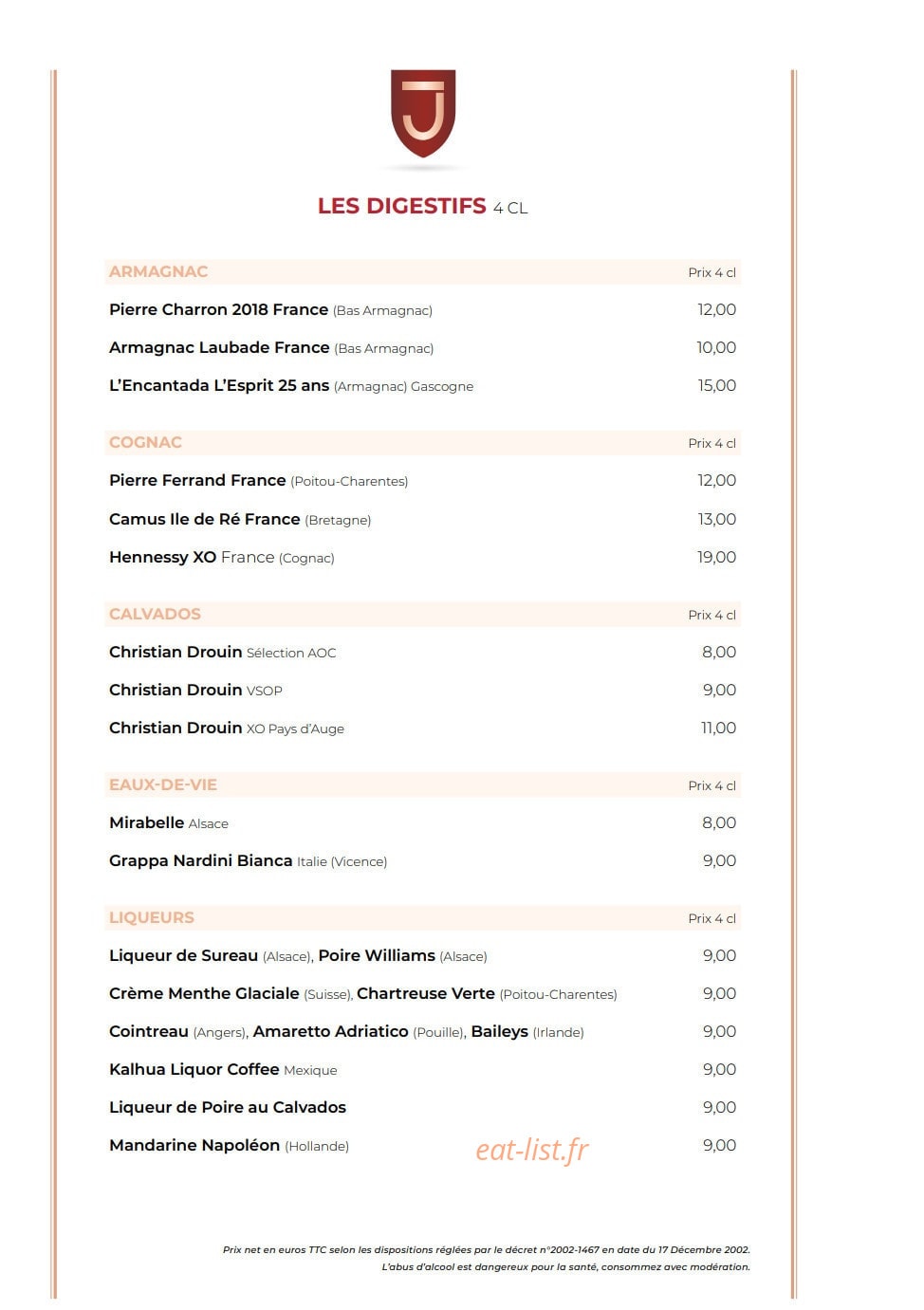 Le Jehanne — carte page 14