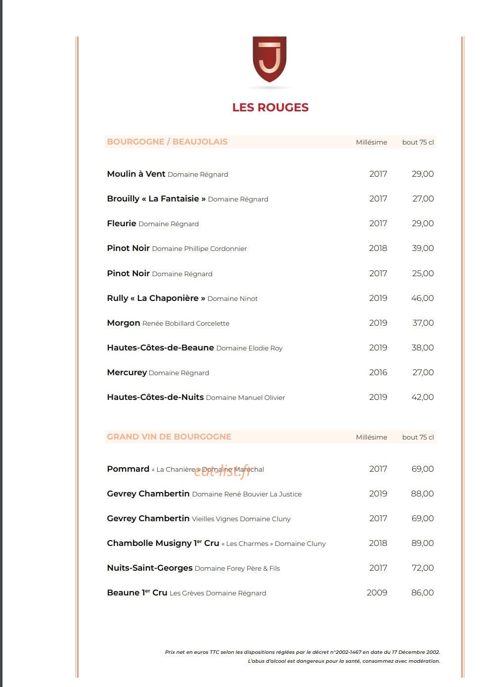 Le Jehanne — carte page 11