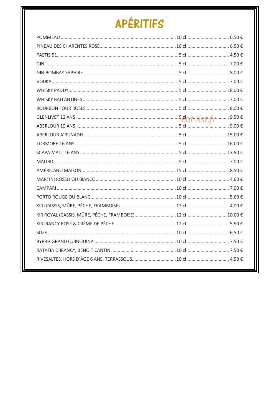 Le P'tit Zinc — carte page 7