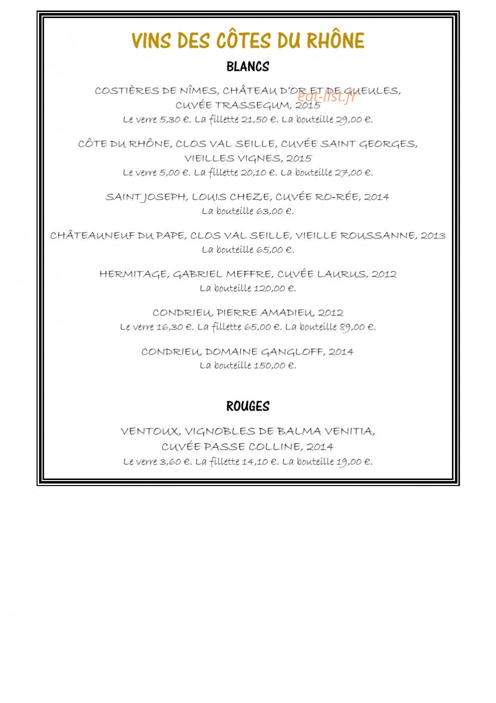 Le P'tit Zinc — carte page 16