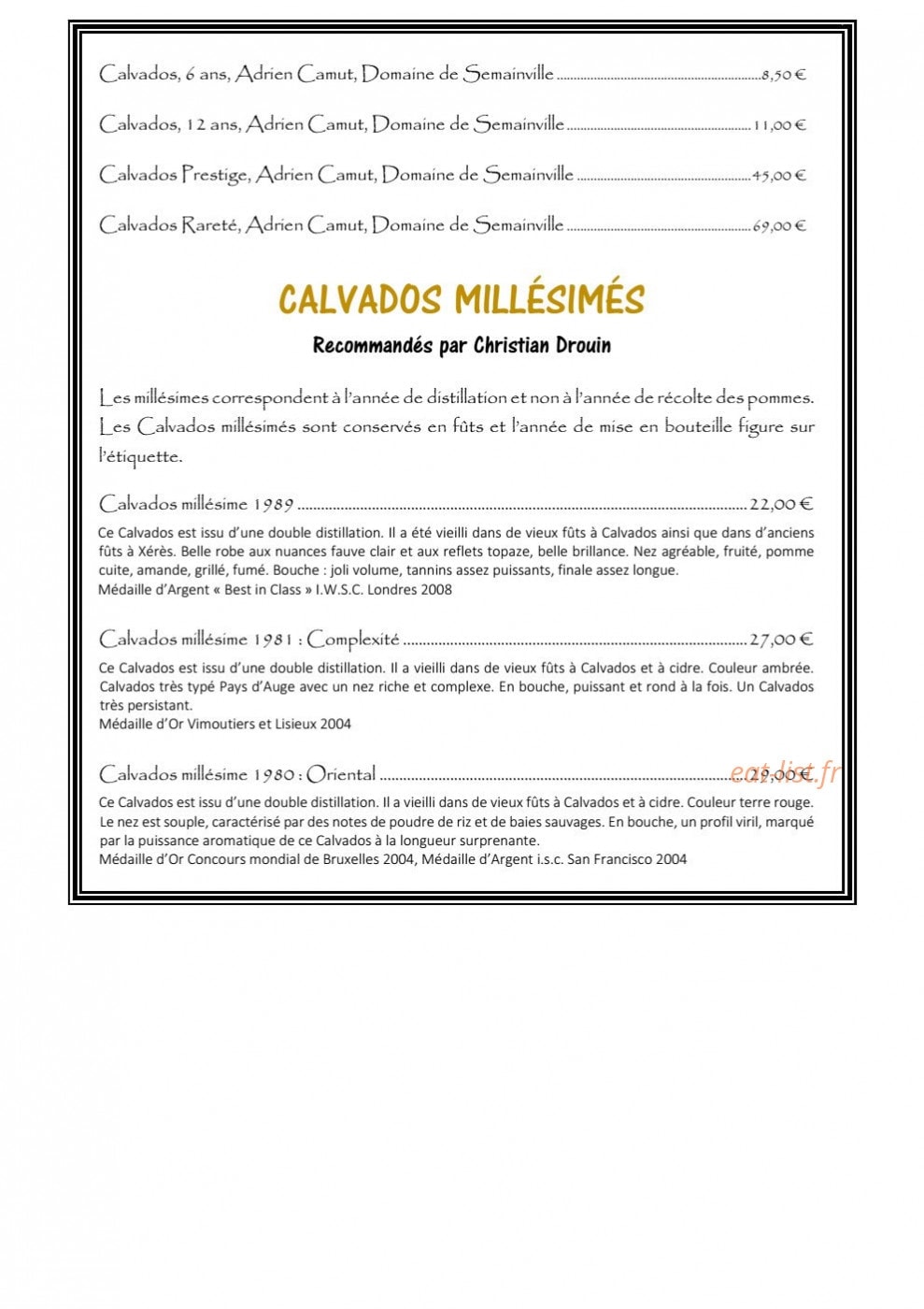 Le P'tit Zinc — carte page 10