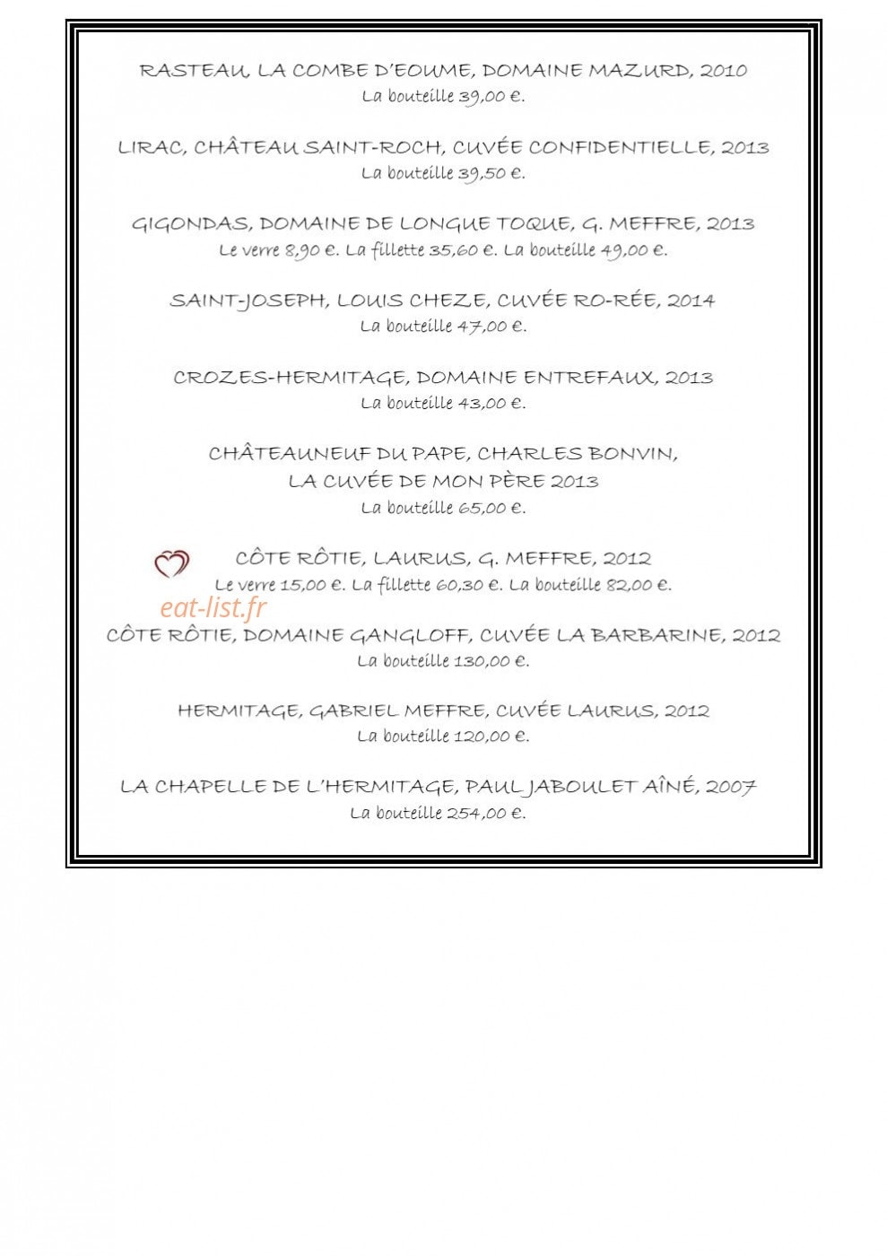 Le P'tit Zinc — carte page 18