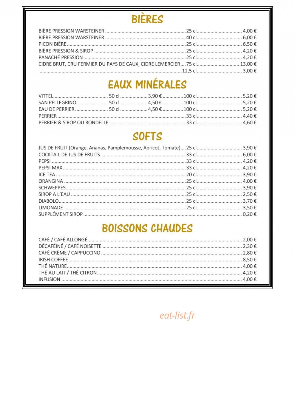 Le P'tit Zinc — carte page 12