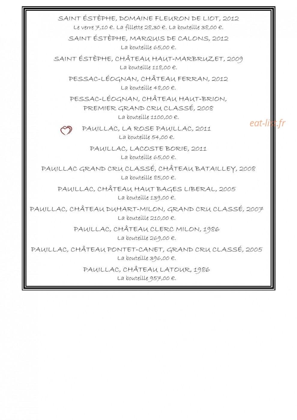 Le P'tit Zinc — carte page 20