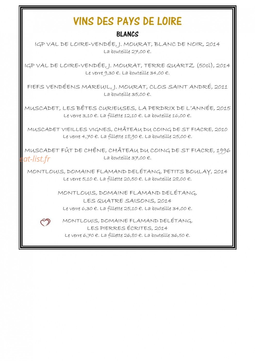 Le P'tit Zinc — carte page 25