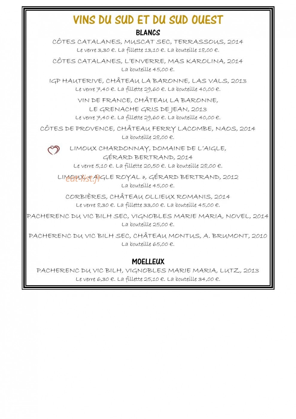 Le P'tit Zinc — carte page 22