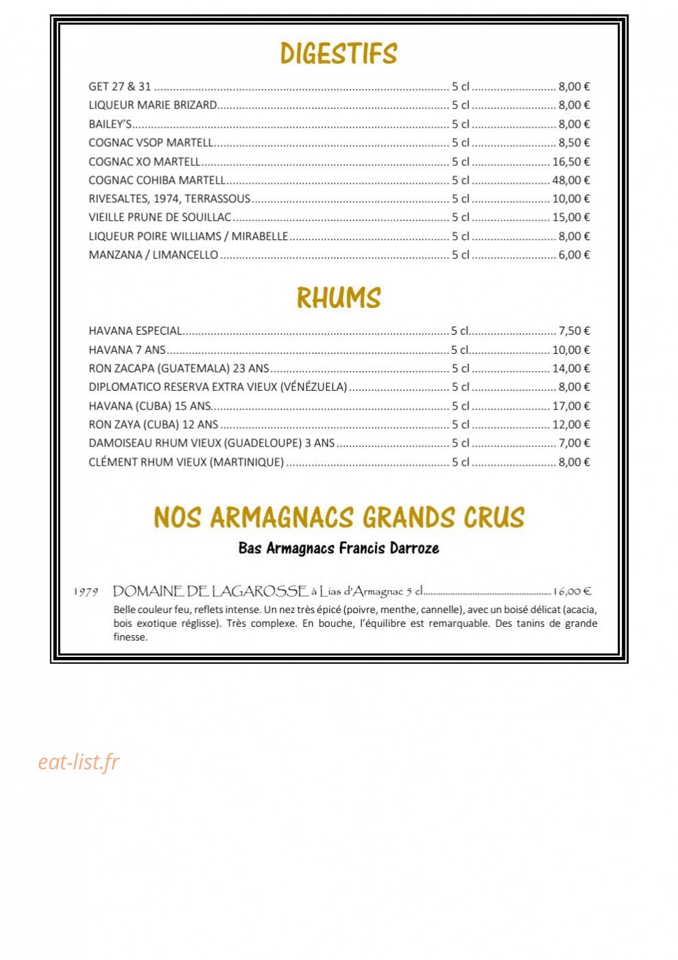 Le P'tit Zinc — carte page 8