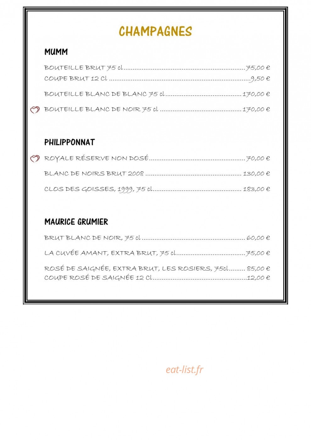 Le P'tit Zinc — carte page 27