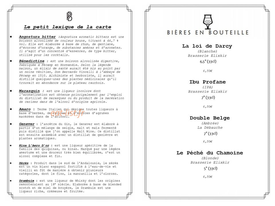 Le Petit Bar — carte page 4